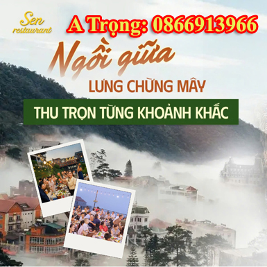 Nhà hàng Sen Tam Đảo – nằm ngay khu cổng trời nổi tiếng, view thoáng, săn mây cực đẹp. Chuyên lẩu, nướng, đặc sản núi rừng, phù hợp gia đình, nhóm bạn và khách đoàn. 0866913966
