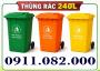 Giá rẻ thùng rác môi trường 120L 240L- thùng rác màu xanh, cam- lh 0911.082.000