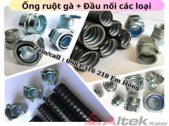 Ống ruột gà lõi thép bọc nhựa và đầu nối