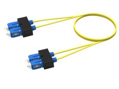 COMMSCOPE Fiber Optic Cable Assembly, Duplex SC, to Duplex SC, TeraSPEED, 1.6mm, LSZH, OS2, 3m