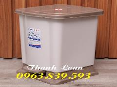 Thùng rác đạp chân 15L đựng rác văn phòng, thùng rác đạp vuông trung / 0963.839.593 Ms.Loan