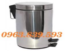 Thùng rác inox cao cấp, thùng rác có đạp chân, thùng rác khách sạn / 0963.839.593