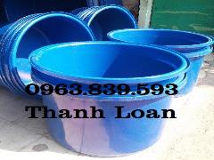 Bể nhựa tròn 1000L nuôi cá cảnh trên sân thượng./ 0963.839.593