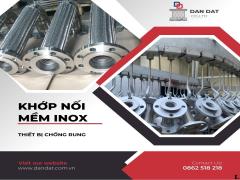 Khớp nối mềm inox nối bích, khớp chống rung, ống nối mềm inox 304