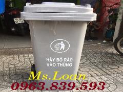 Địa chỉ phân phối thùng rác 120l màu xám rẻ Bình Dương / 0963.839.593 Ms.Loan