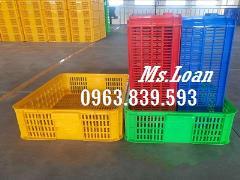 Sóng hở chữ nhật đựng linh kiện, rổ nhựa đan rỗng / 0963.839.593 Ms.Loan