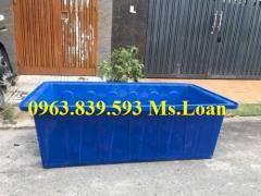 Thùng nhựa 1000lit hình chữ nhật nhựa 1 lớp, 2 lớp/ 0963.839.593
