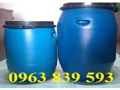 Thùng nhựa đựng nước có nắp, thùng phuy nhựa đựng nước 50l, 100l