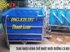 Thùng nhựa nuôi cá chữ nhật dung tích 300L 500L 750L 1000L rẻ. 0963.839.593