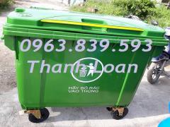 Thùng rác 660L hdpe, thùng rác công cộng 660L, xe thu gom rác 660L