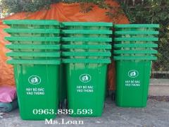 Thùng rác 240 lit màu xanh lá giảm giá rẻ tại quận 12 / lh 0963 839 593 Ms.Loan