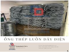 Ống thép mềm mạ kẽm luồn dây điện, ruột gà lõi thép bọc nhựa pvc