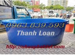 Bể nhựa tròn 1000L nuôi cá cảnh trên sân thượng./ 0963.839.593