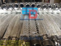 Ống mềm inox nối ren bọc PJ chống cháy, Khớp nối mềm bọc cách nhiệt
