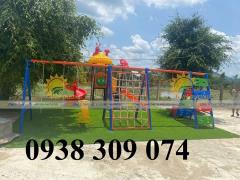 Thang leo cầu trượt xích đu liên hoàn, thang leo vận động mầm non